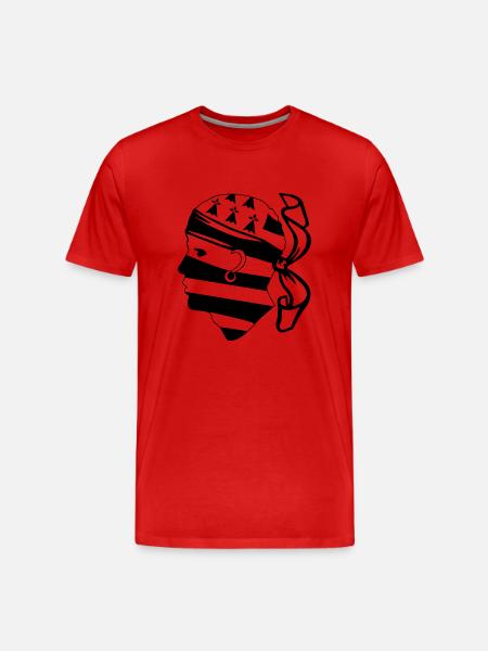 tête de maure breton - T-shirt bio Premium Homme - rouge