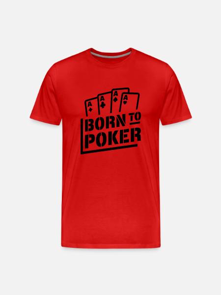 Born to Poker (lettering) - Men's Premium Organic T-Shirt - red