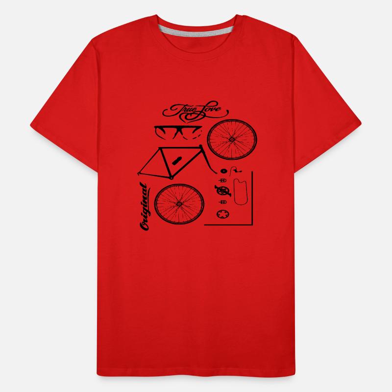 Vélo vélo de course Pièces conception T-shirt bio Premium Homme