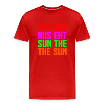 Le soleil - T-shirt bio Premium Homme - rouge - Devant - Damien (186cm)