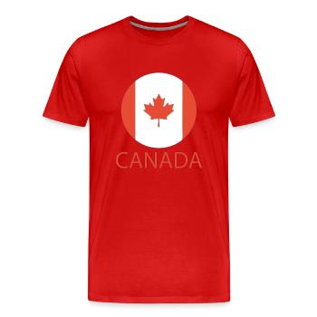 Kanada - Männer Premium Bio T-Shirt - Rot - Vorne - Damien (186cm)