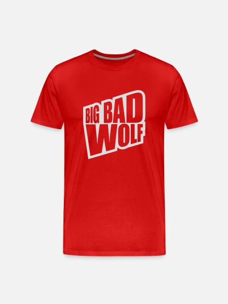 big bad wolf quote - Men's Premium Organic T-Shirt - red