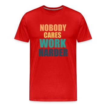An exclusive design also ideal as a gift Nobo - Men's Premium Organic T-Shirt - red - Front - Damien (186cm)