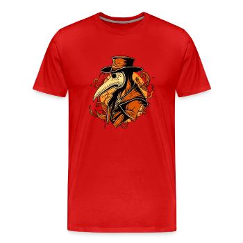 Médecin de la peste - T-shirt bio Premium Homme - rouge - Devant - Damien (186cm)
