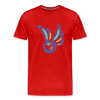 Ballsport - Männer Premium Bio T-Shirt - Rot - Vorne - Damien (186cm)