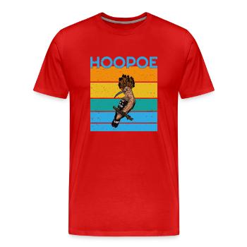 Hoopoe Ornithologist Bird Watching Forest - Men's Premium Organic T-Shirt - red - Front - Damien (186cm)