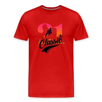 Vintage 1921-21st anniversary - Men's Premium Organic T-Shirt - red - Front - Damien (186cm)