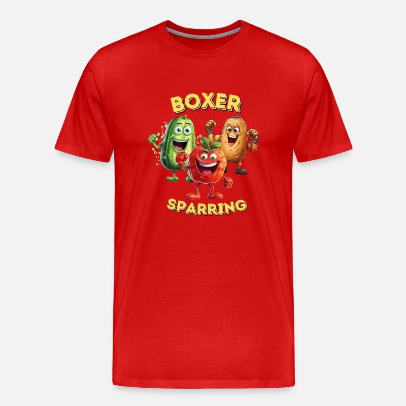 Veggie Punch - Männer Premium Bio T-Shirt - Rot