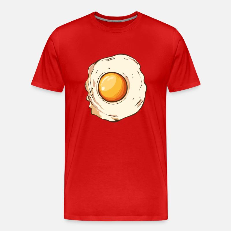 Ei Flachzieher Eier 2 W - Männer Premium Bio T-Shirt - Rot