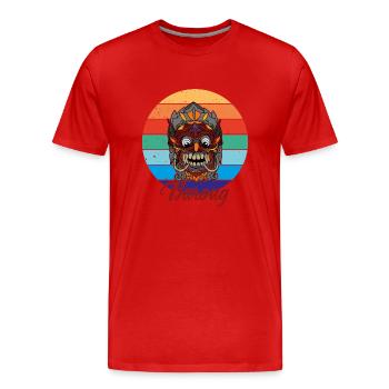 Barong Balinesische Mythologie Indonesien - Männer Premium Bio T-Shirt - Rot - Vorne - Damien (186cm)