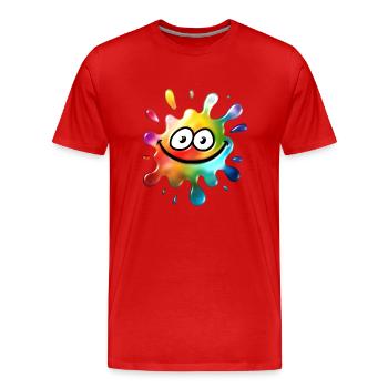 Fröhlicher Schleim - Männer Premium Bio T-Shirt - Rot - Vorne - Damien (186cm)
