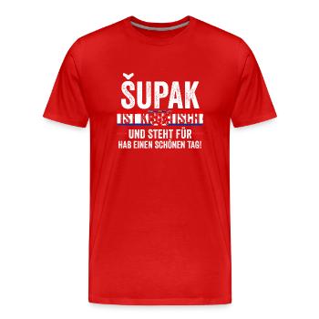 Croate Croate Croatie - T-shirt bio Premium Homme - rouge - Devant - Damien (186cm)