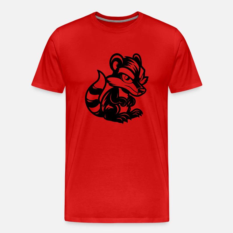 stinktier comic - Männer Premium Bio T-Shirt - Rot
