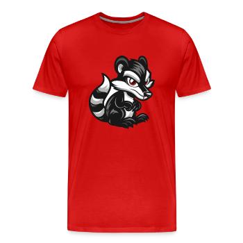skunk - Men's Premium Organic T-Shirt - red - Front - Damien (186cm)