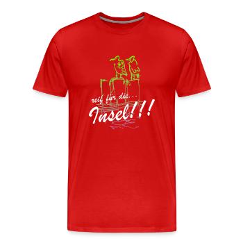 reif für Insel Malle Mallorca Majorca Urlaub Hawai - Männer Premium Bio T-Shirt - Rot - Vorne - Damien (186cm)
