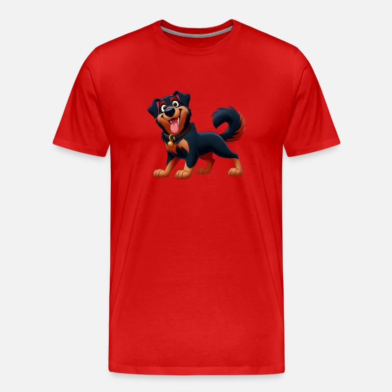 Beauceron 6 - Männer Premium Bio T-Shirt - Rot