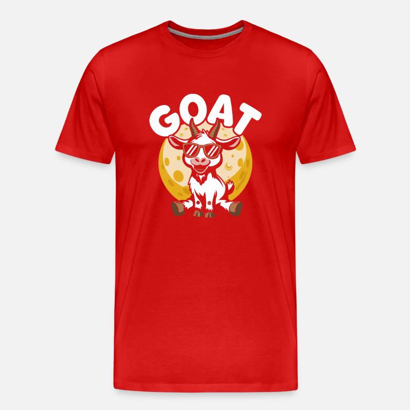 Ich bin die ZIEGE - Männer Premium Bio T-Shirt - Rot