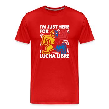 Action und Wrestling-Look - Männer Premium Bio T-Shirt - Rot - Vorne - Damien (186cm)