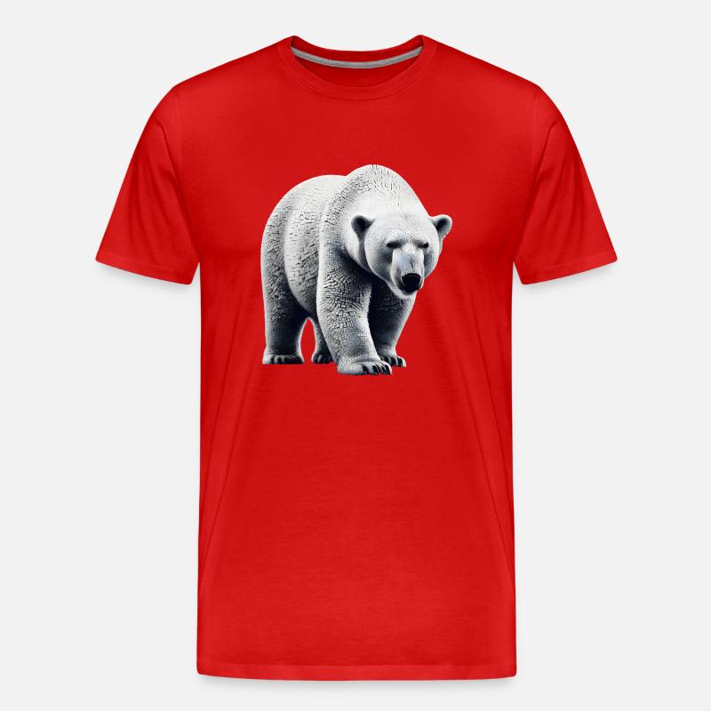 Eisbär - Männer Premium Bio T-Shirt - Rot