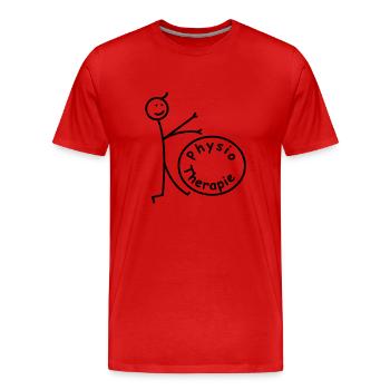 rouleaux de physiothérapie - T-shirt bio Premium Homme - rouge - Devant - Damien (186cm)