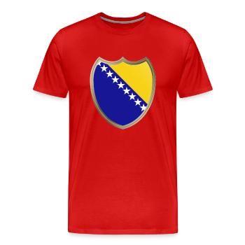 Bosnie (Bosnien_Wappen) - T-shirt bio Premium Homme - rouge - Devant - Damien (186cm)