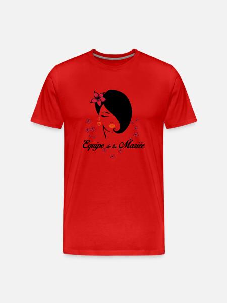 Equipe de la mariée - T-shirt bio Premium Homme - rouge