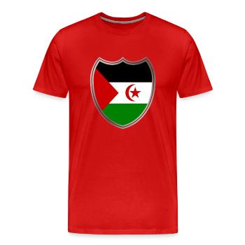 Democratic Arab Republic of Sahara (Coat of Arms) - Men's Premium Organic T-Shirt - red - Front - Damien (186cm)