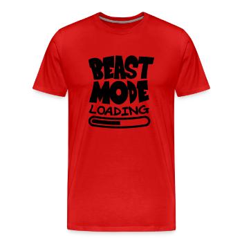 Beast ModeLoading Design - T-shirt bio Premium Homme - rouge - Devant - Damien (186cm)