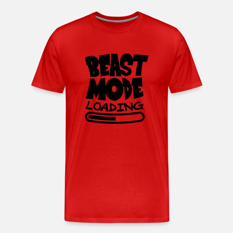 Beast ModeLoading Design - T-shirt bio Premium Homme - rouge