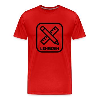 Lehrer / Professor / Schule / Lehrerin / Kind - Männer Premium Bio T-Shirt - Rot - Vorne - Damien (186cm)