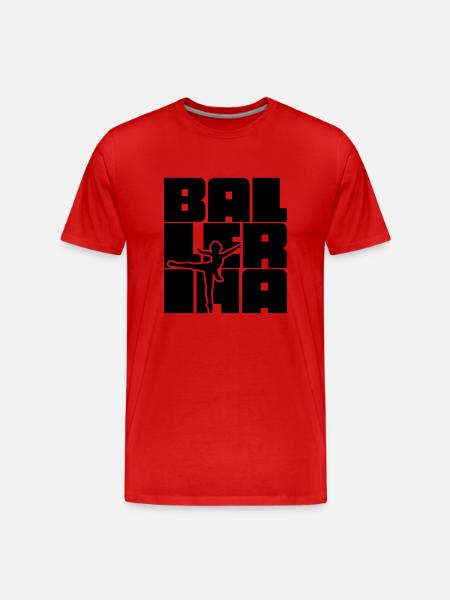 Ballerina - Männer Premium Bio T-Shirt - Rot