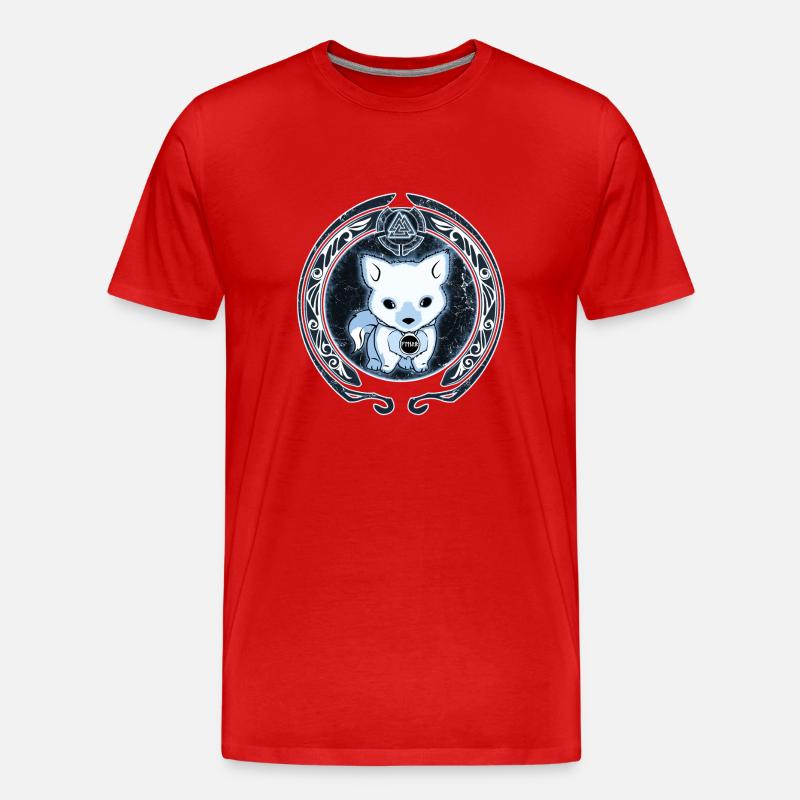Fenrir - Männer Premium Bio T-Shirt - Rot