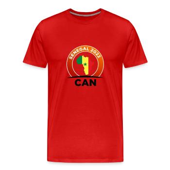 CAN SENEGAL 2022 - Männer Premium Bio T-Shirt - Rot - Vorne - Damien (186cm)