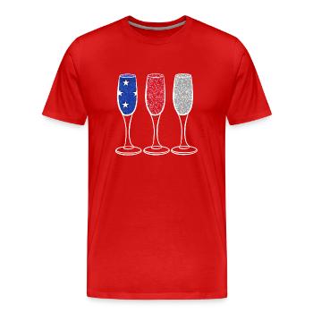 American - Men's Premium Organic T-Shirt - red - Front - Damien (186cm)