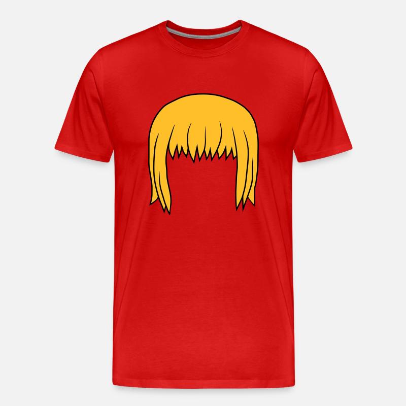 Anime Blonde Bobfrisur Bob - Männer Premium Bio T-Shirt - Rot