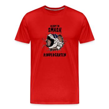 Ready To Smash Kindergarten - Men's Premium Organic T-Shirt - red - Front - Damien (186cm)