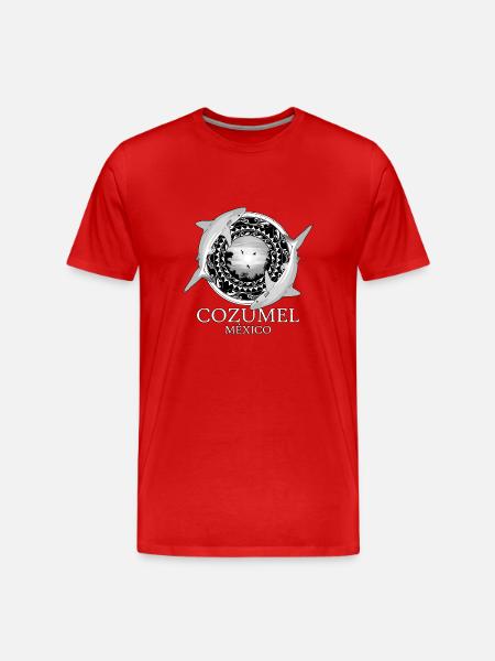 Caribbean reef shark Cozumel Mexico - Men's Premium Organic T-Shirt - red