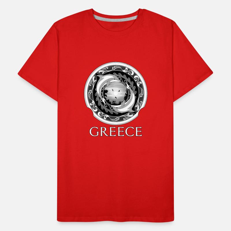 Dauphins Grèce Hellas T-shirt bio Premium Homme