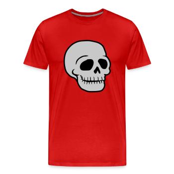 Sympathique Comic Skull Skull - T-shirt bio Premium Homme - rouge - Devant - Damien (186cm)