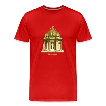 Bayreuth Sun Temple Hermitage Franconie Bavière - T-shirt bio Premium Homme - rouge - Devant - Damien (186cm)