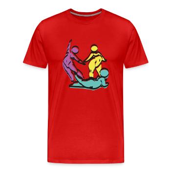 Rubens Mädchen - Männer Premium Bio T-Shirt - Rot - Vorne - Damien (186cm)