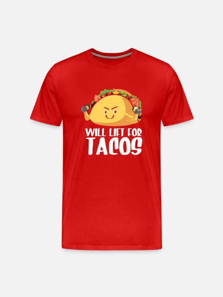I like tacos - Men's Premium Organic T-Shirt - red