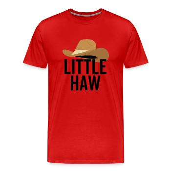Kleiner Haw - Männer Premium Bio T-Shirt - Rot - Vorne - Damien (186cm)