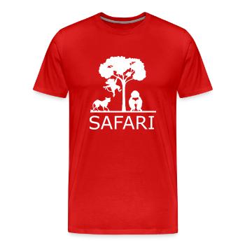Safari Zoo Animal Safari Zoo - T-shirt bio Premium Homme - rouge - Devant - Damien (186cm)