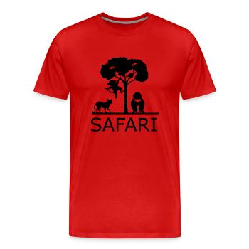 Safari Zoo Animal Safari Zoo - T-shirt bio Premium Homme - rouge - Devant - Damien (186cm)