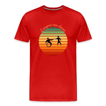 Tout le monde peut danser - T-shirt bio Premium Homme - rouge - Devant - Damien (186cm)