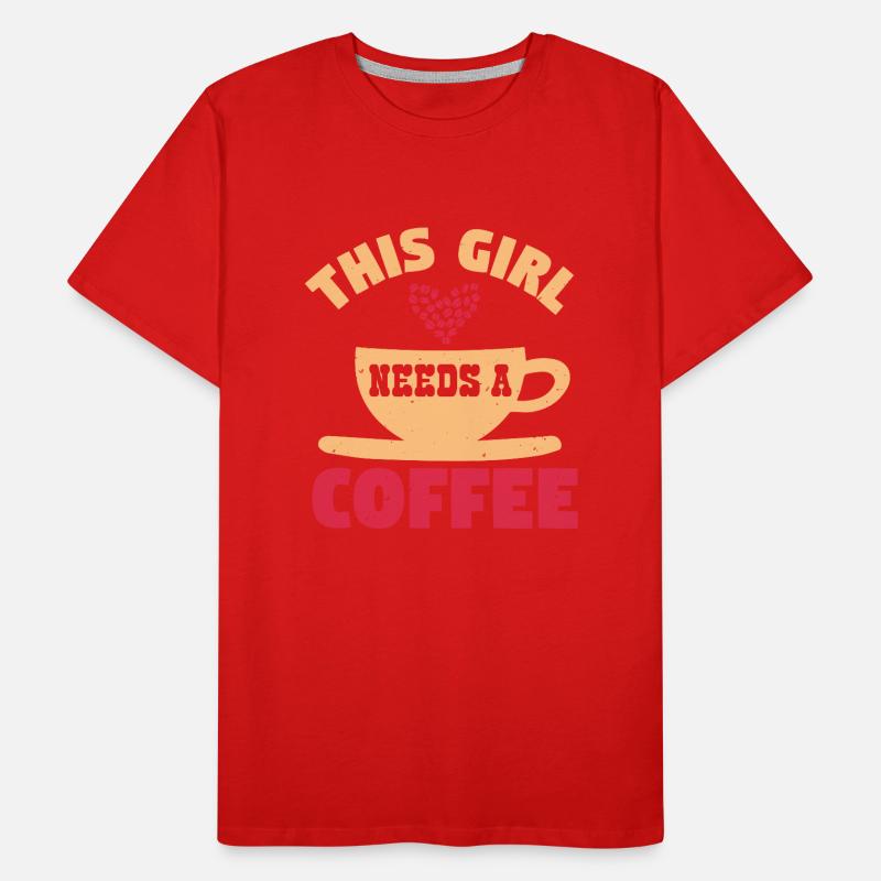 DIESES MÄDCHEN BRAUCHT EINEN KAFFEE Männer Premium Bio T-Shirt