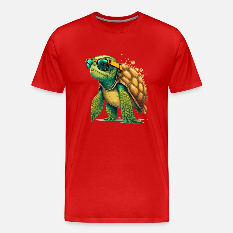 Turtle old - Männer Premium Bio T-Shirt - Rot