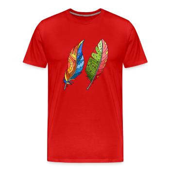 Stylo - T-shirt bio Premium Homme - rouge - Devant - Damien (186cm)
