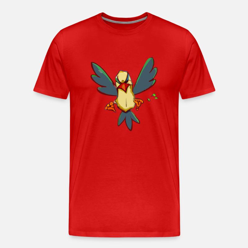 Lik Sie den mürrischen Vogel - Männer Premium Bio T-Shirt - Rot